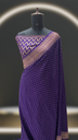 PURPLE PURE CREPE HANDLOOM BANARASI SAREE