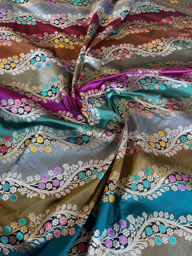 RANGKAT KATAN TILFI MINA PURE KADUA KATAN HANDLOOM BANARASI MULBERRY SILK SAREE