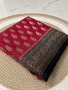 MANGO BUTTA DESIGN IN PURE Khaddi Crepe Chiffon Handloom Banarasi Saree from VVERSE